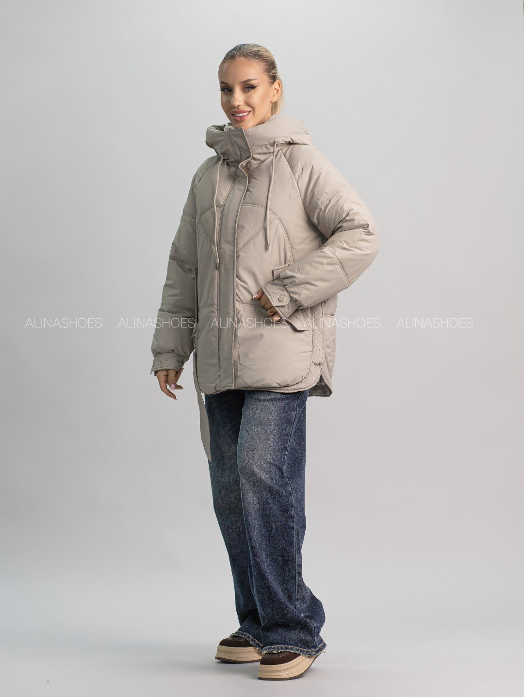 Зимняя куртка alinashoes серый купить,NaN