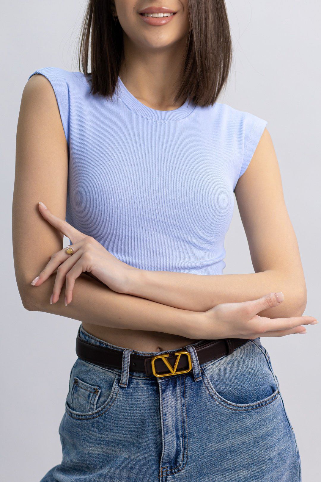 Топ alinashoes голубой L купить,NaN