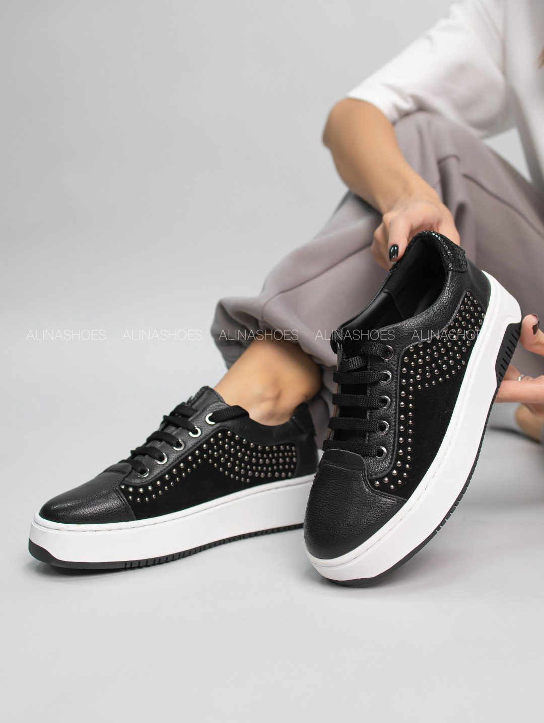 Кроссовки alinashoes черный купить,NaN