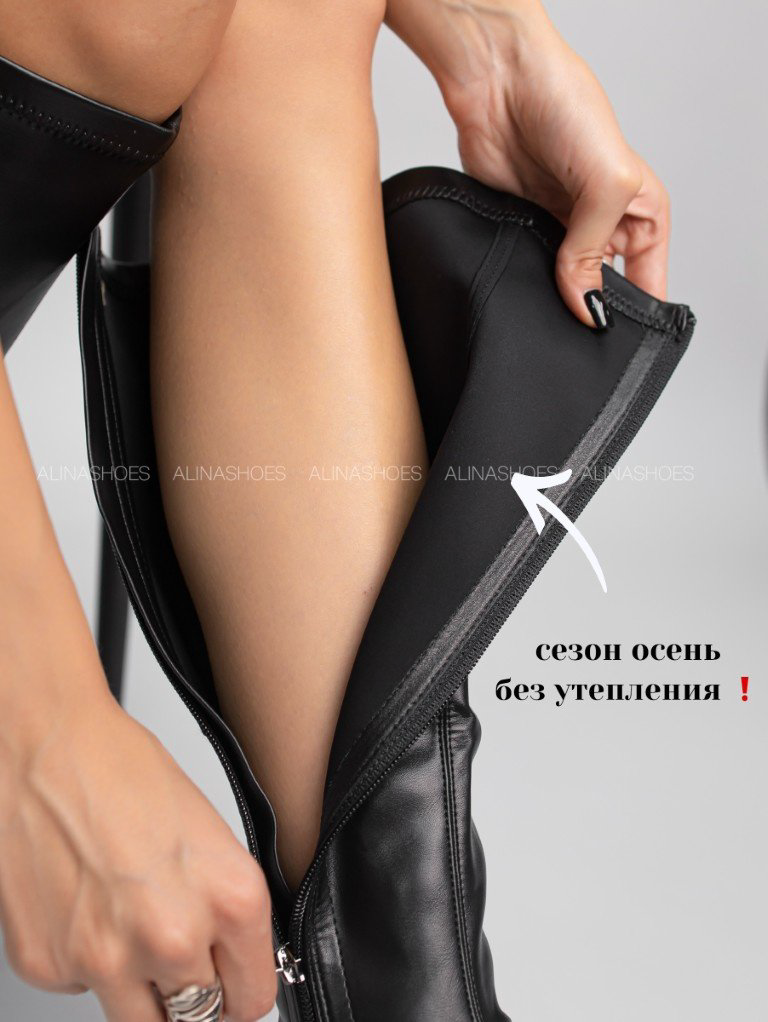 Сапоги alinashoes черный купить,NaN