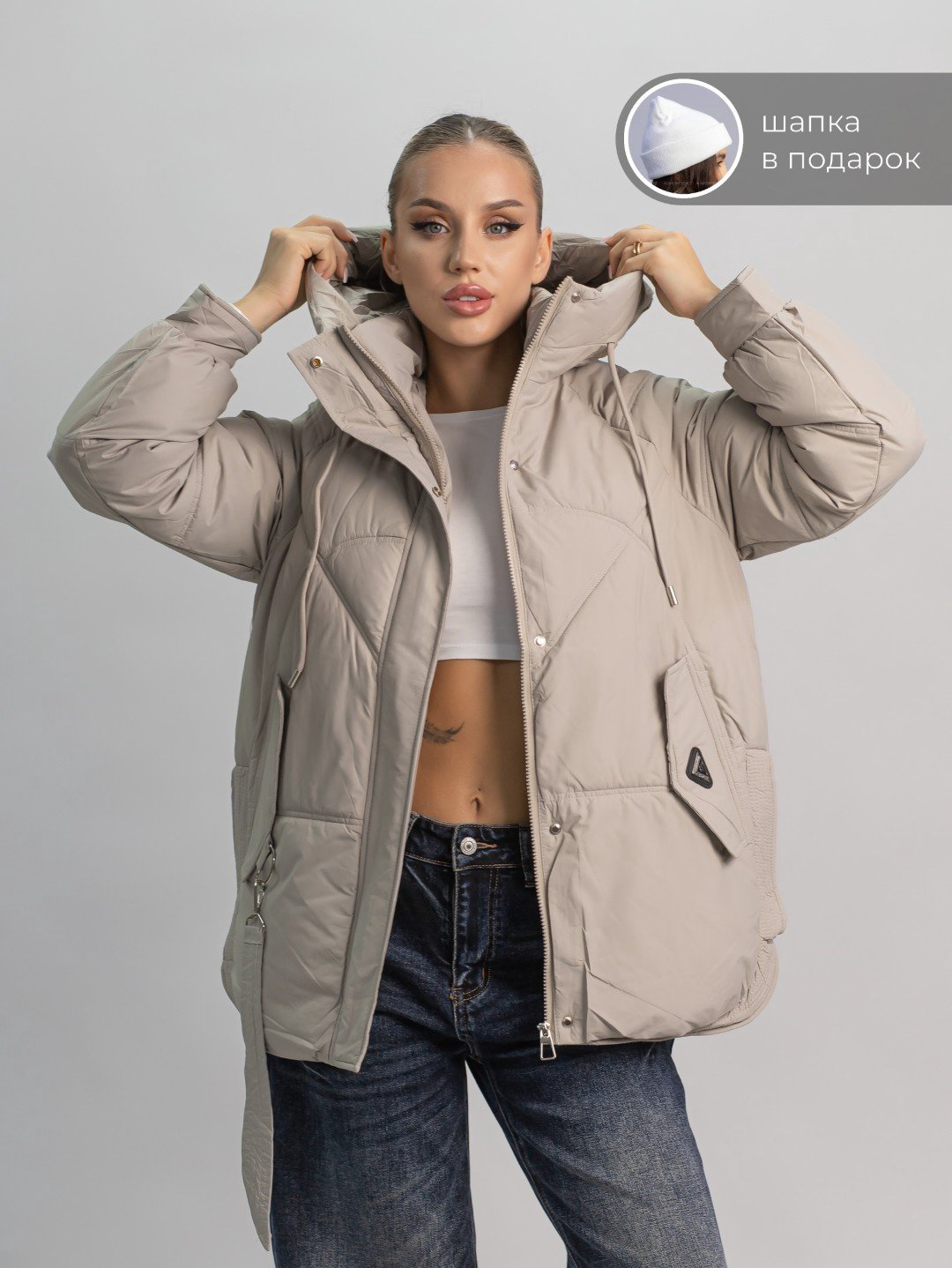 Зимняя куртка alinashoes серый купить,NaN
