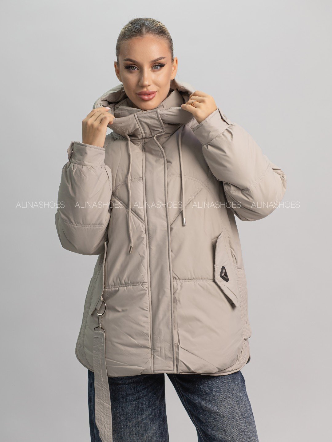 Зимняя куртка alinashoes серый купить,NaN