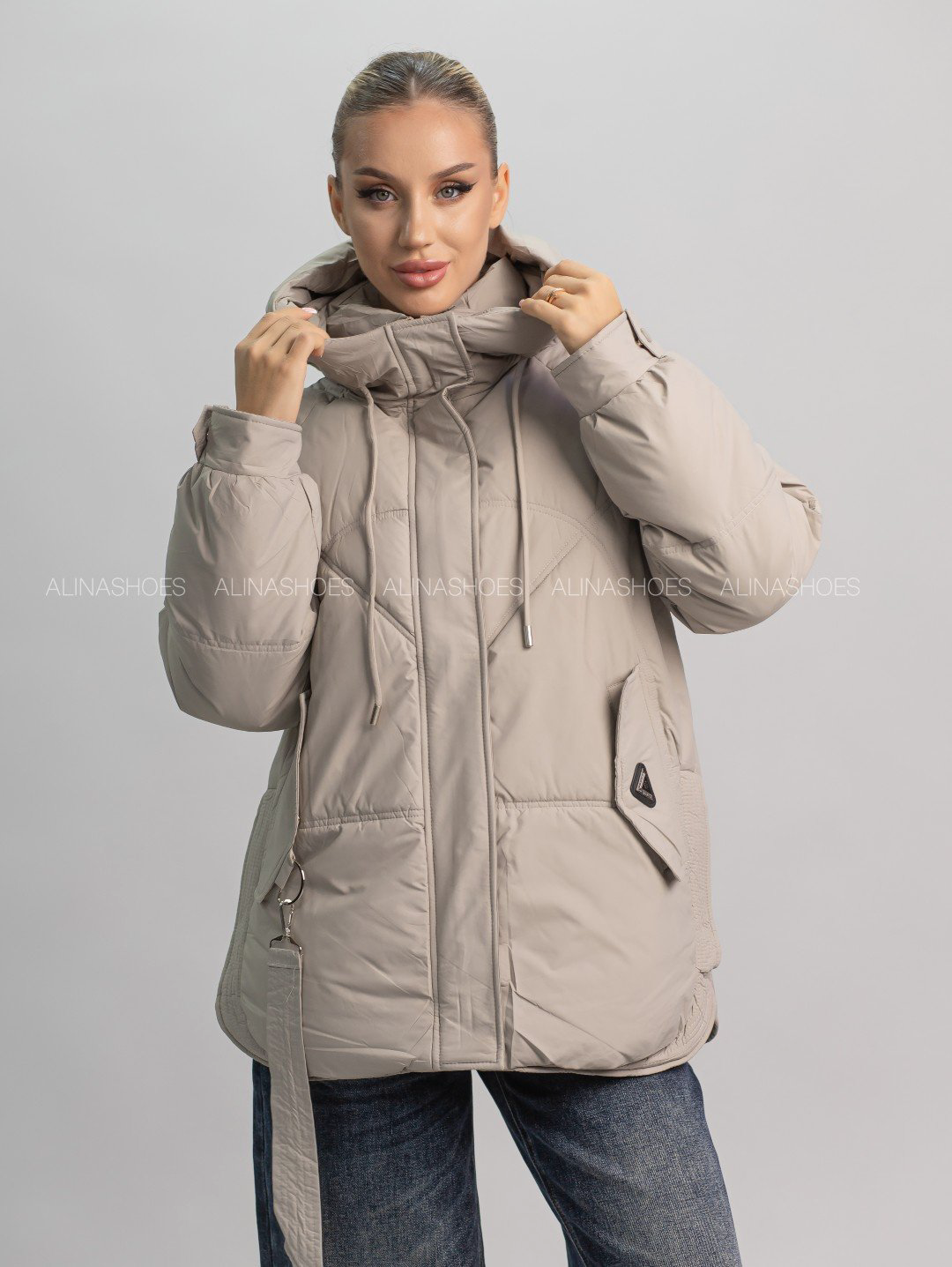 Зимняя куртка alinashoes серый купить,NaN
