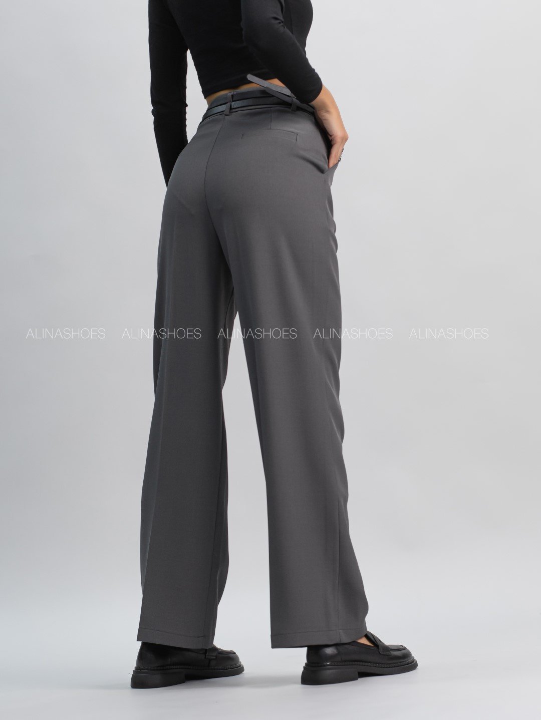 Повседневные брюки alinashoes серый купить,NaN