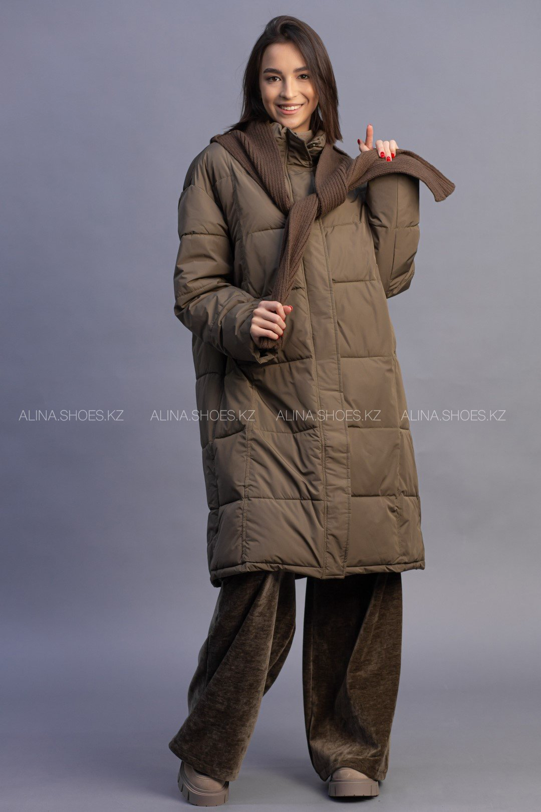 Зимняя куртка alinashoes хаки купить,NaN