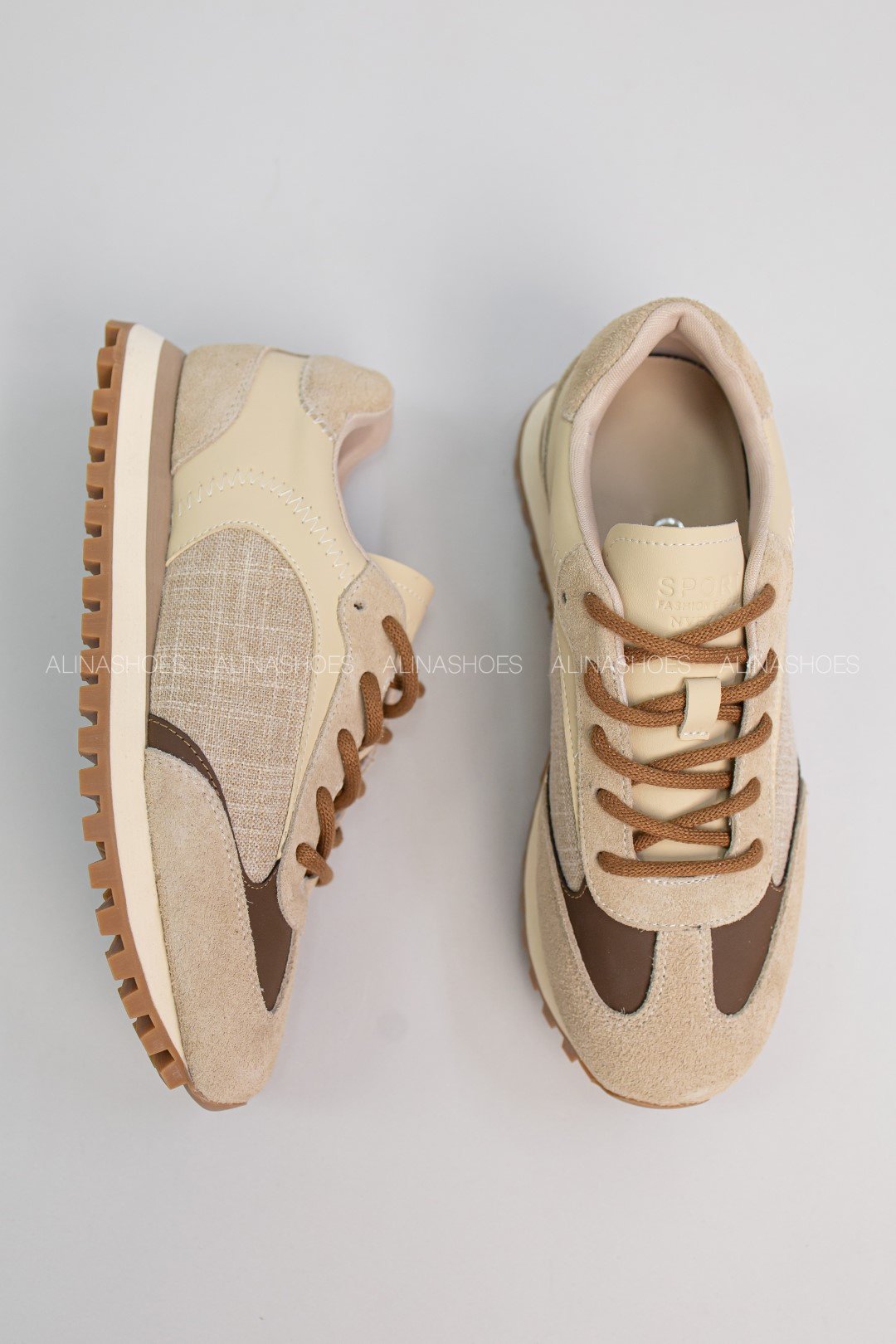 Кроссовки alinashoes бежевый купить,NaN