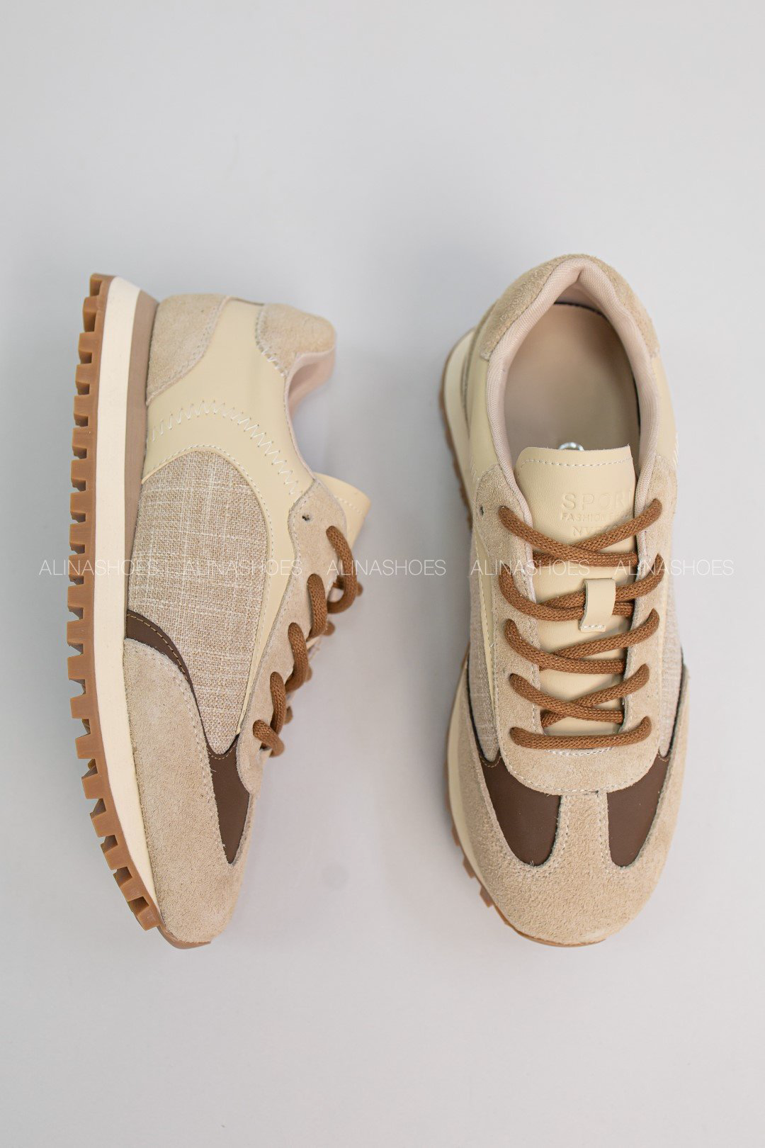 Кроссовки alinashoes бежевый купить,NaN