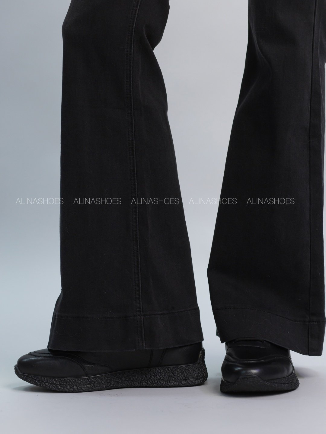 Джинсы клеш alinashoes черный купить,NaN