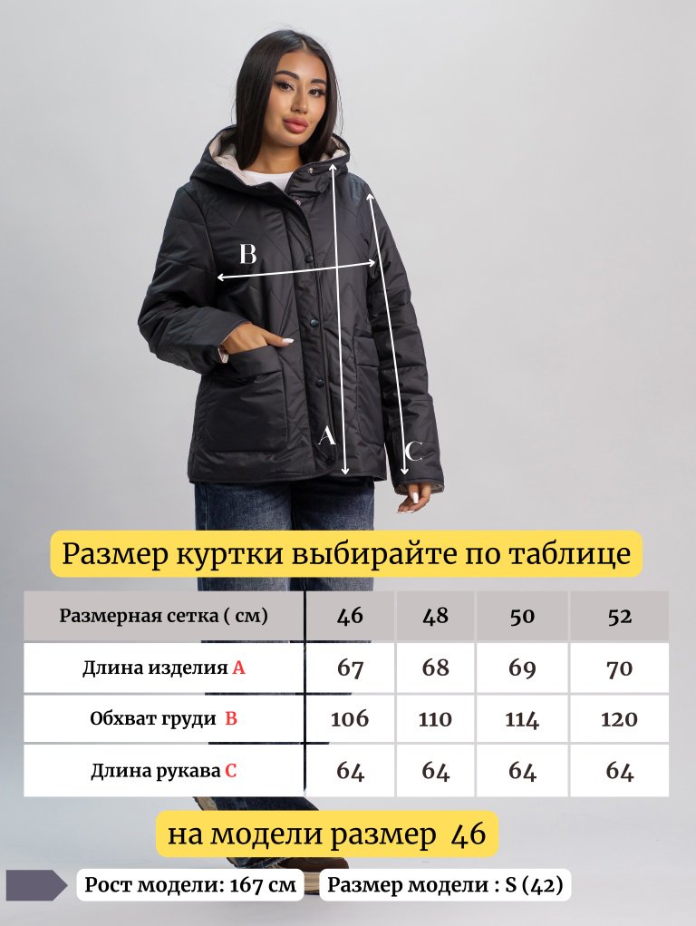 Демисезонная куртка alinashoes черный купить,NaN