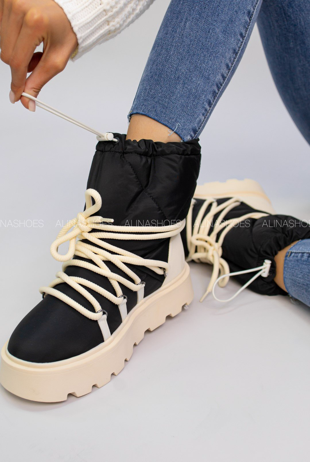Дутики alinashoes черный купить,NaN
