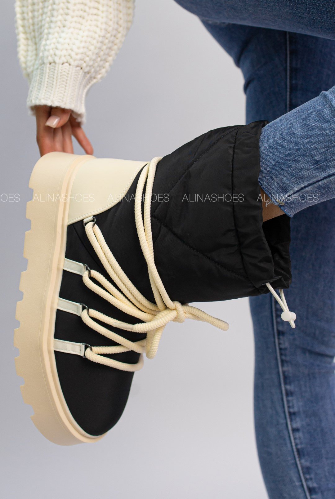 Дутики alinashoes черный купить,NaN