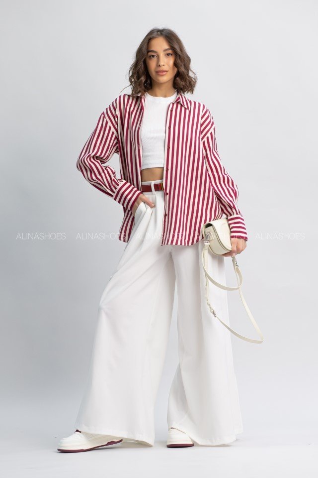 Рубашка alinashoes бордовый купить,NaN