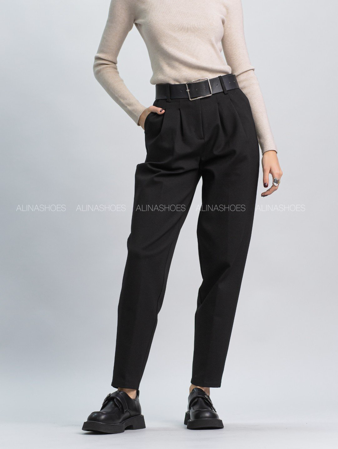 Повседневные брюки alinashoes черный купить,NaN