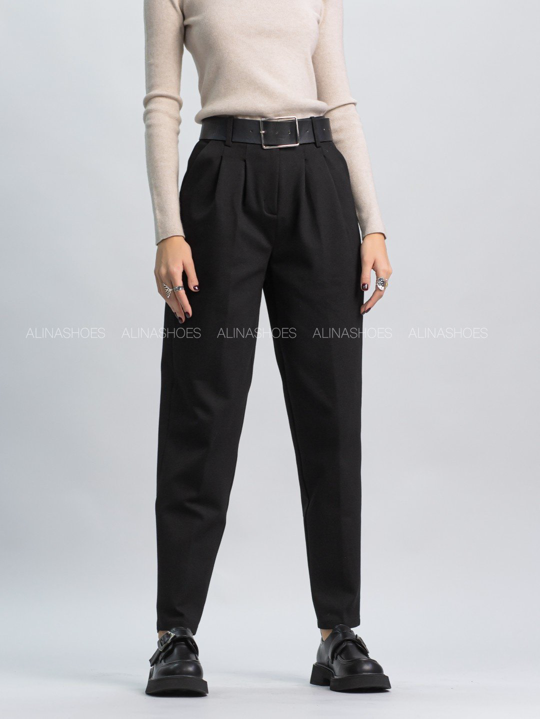 Повседневные брюки alinashoes черный купить,NaN