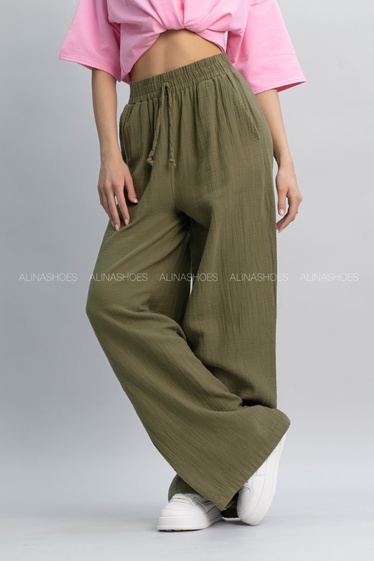 Повседневные брюки alinashoes хаки купить,NaN