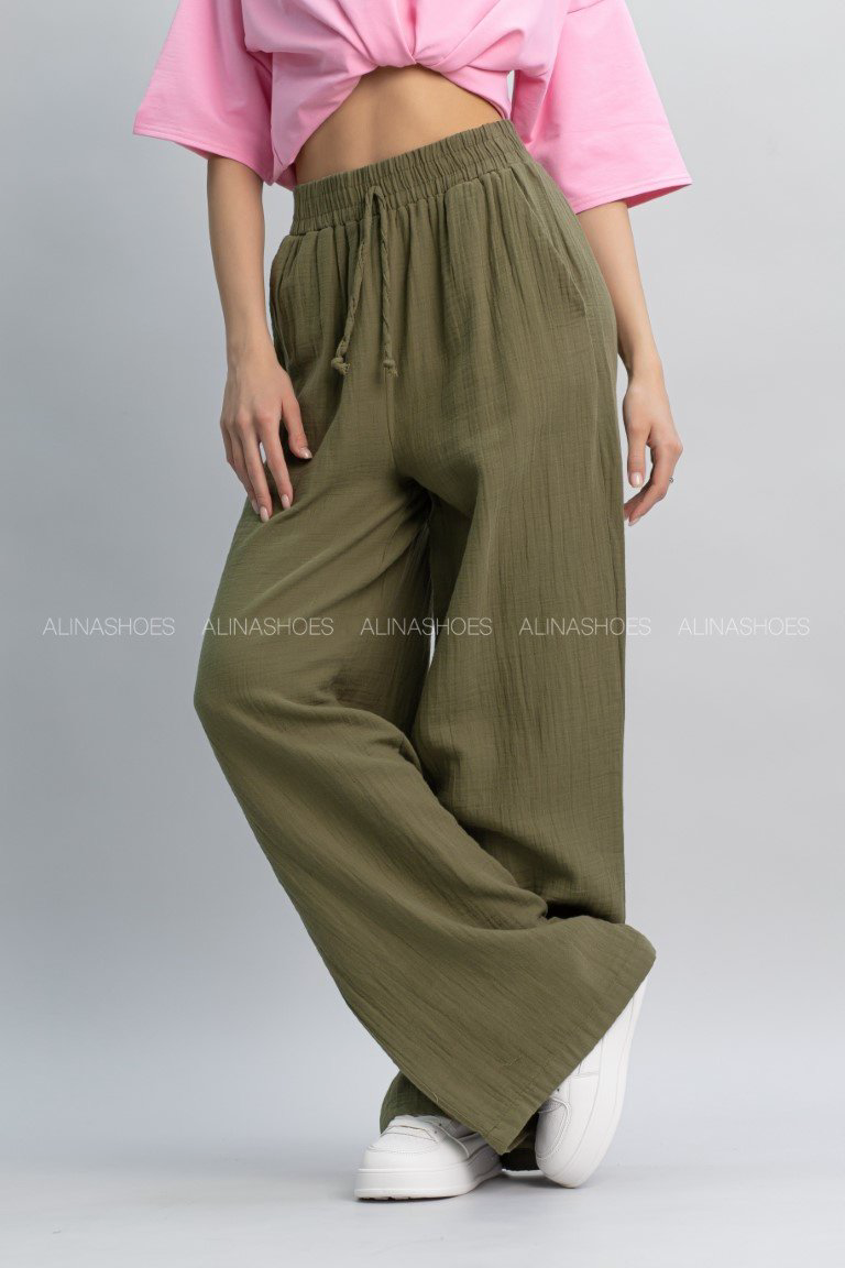 Повседневные брюки alinashoes хаки купить,NaN