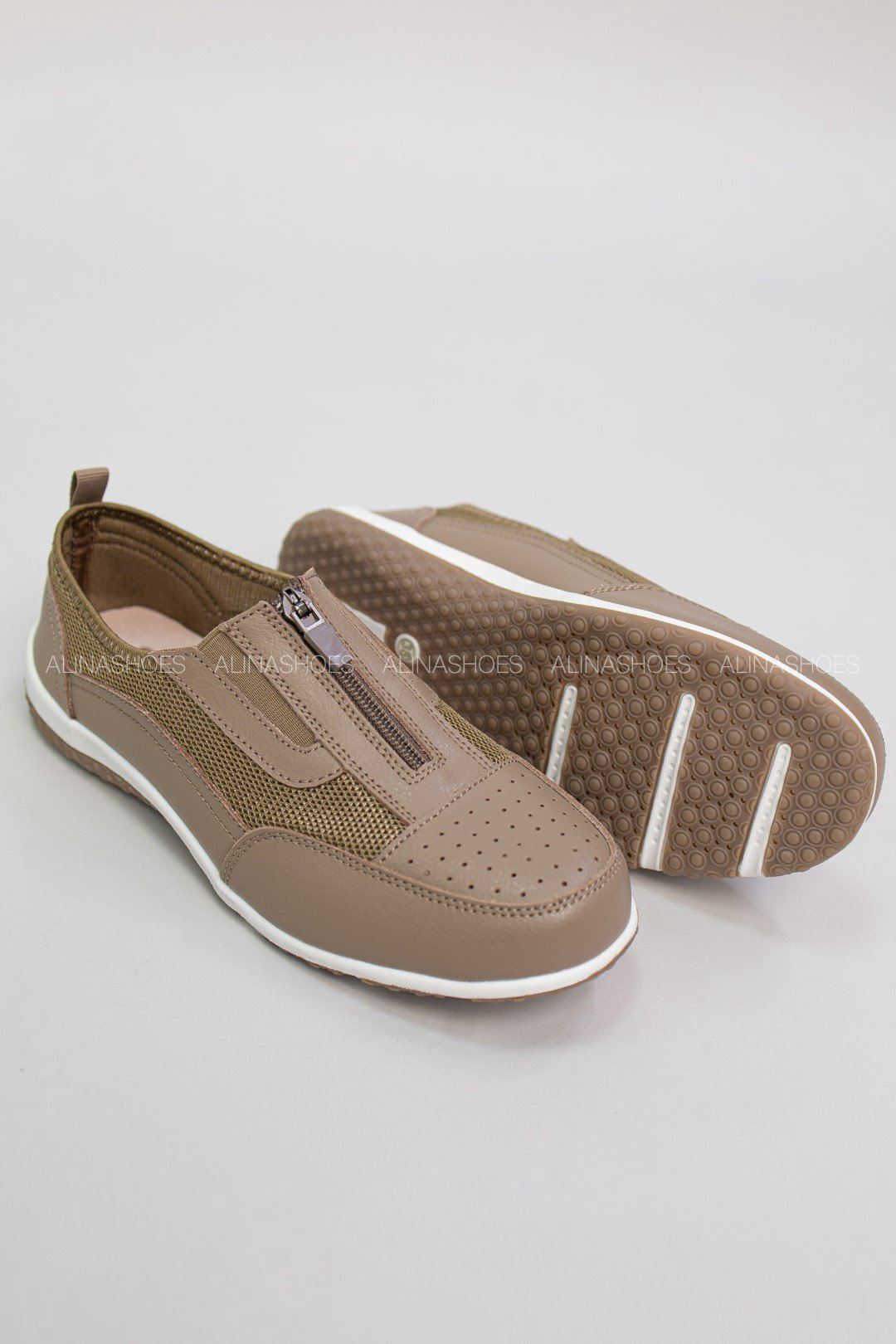 Мокасины alinashoes коричневый купить,NaN
