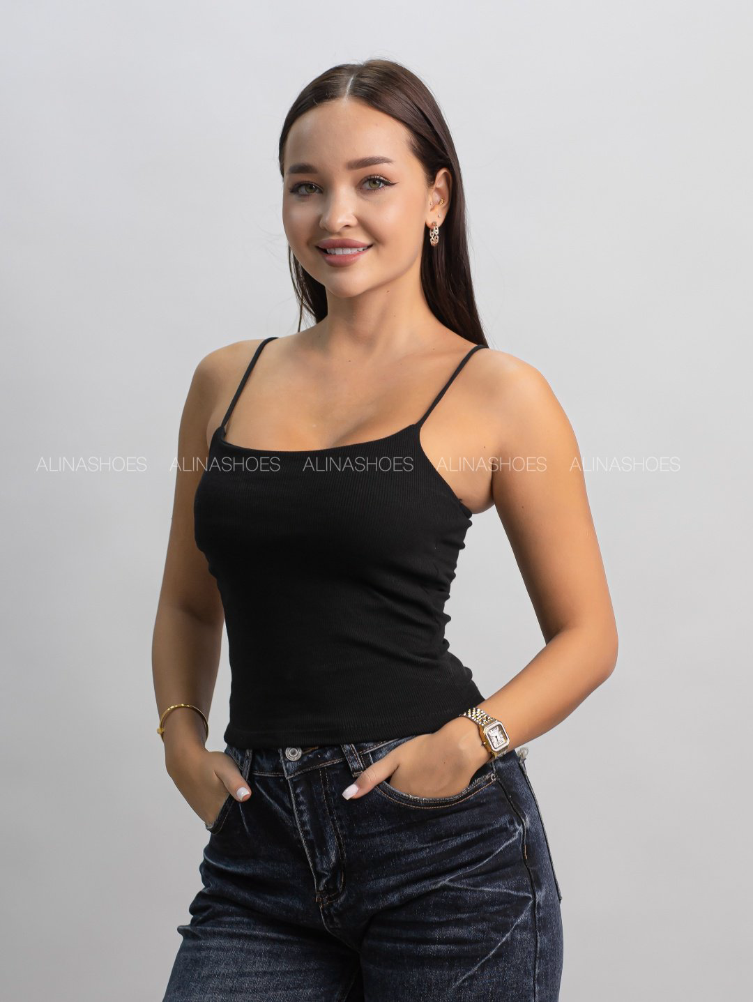 Майка alinashoes черная L купить,NaN