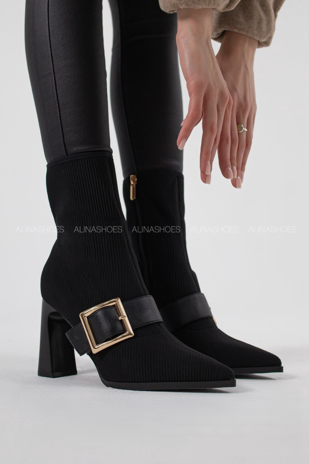 Ботильоны alinashoes black 35 купить,NaN