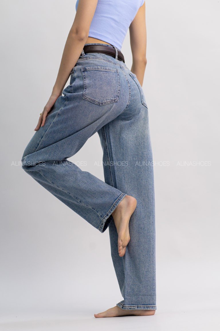 Джинсы бананы alinashoes голубой купить,NaN