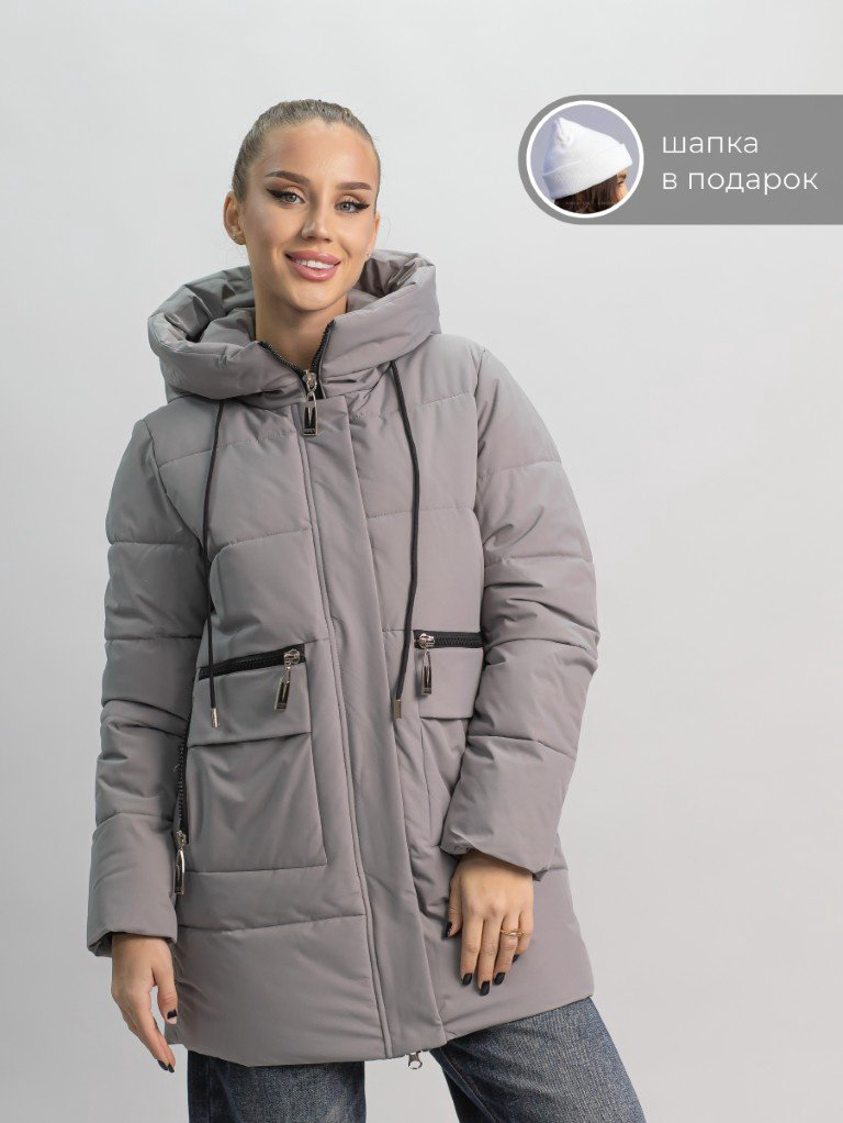 Зимняя куртка alinashoes серый купить,NaN
