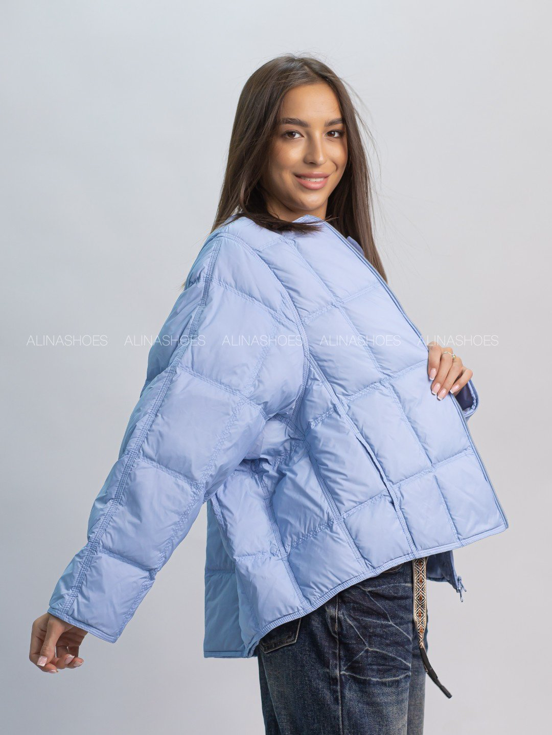 Демисезонная куртка alinashoes голубой купить,NaN