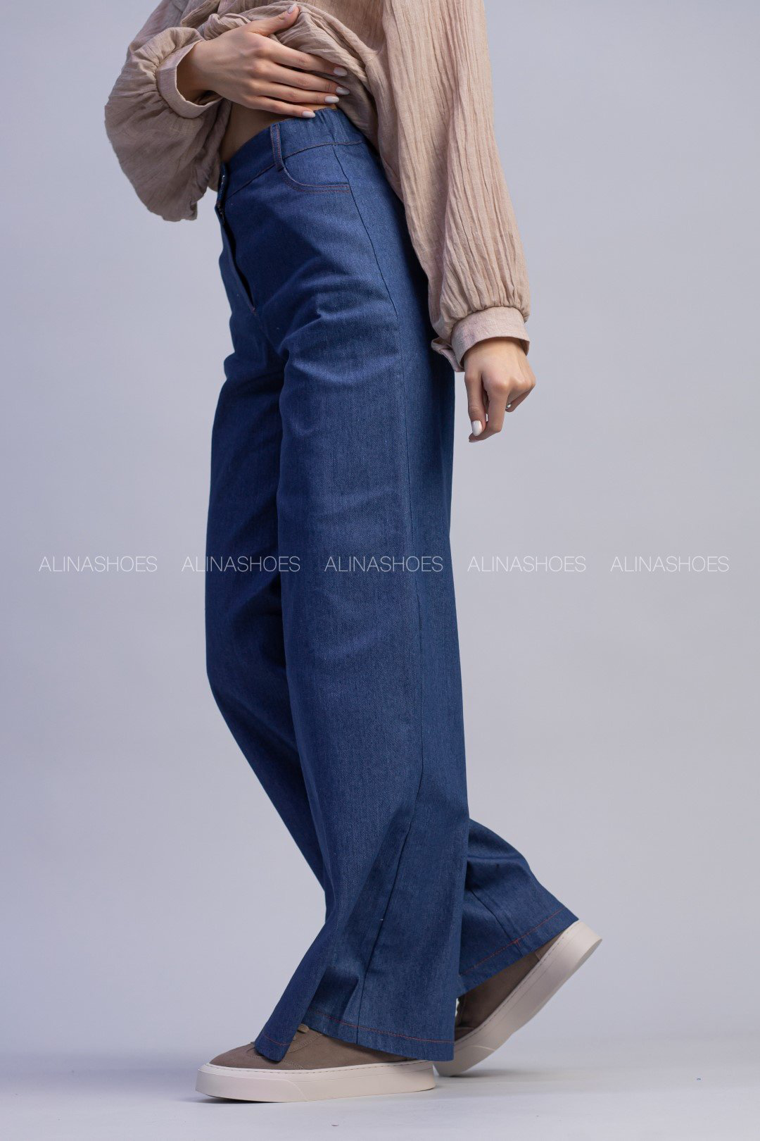 Повседневные брюки alinashoes синий купить,NaN