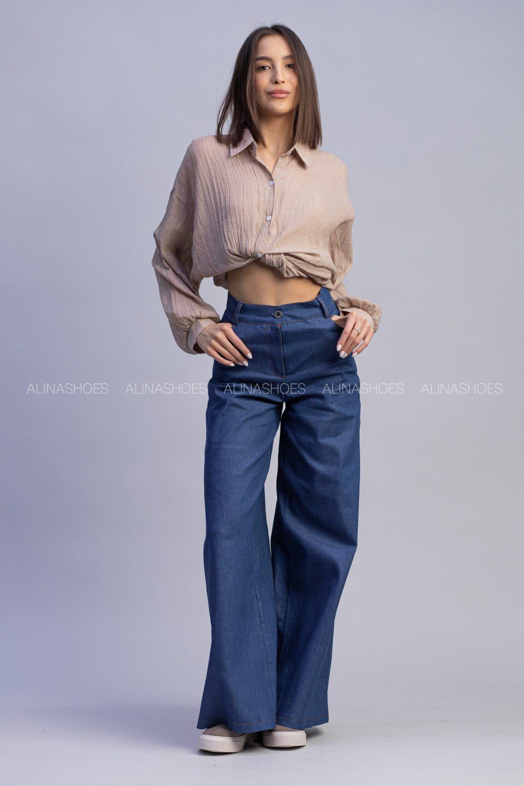 Повседневные брюки alinashoes синий купить,NaN