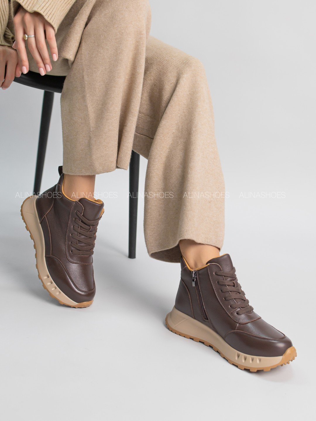 Кроссовки alinashoes коричневый купить,NaN