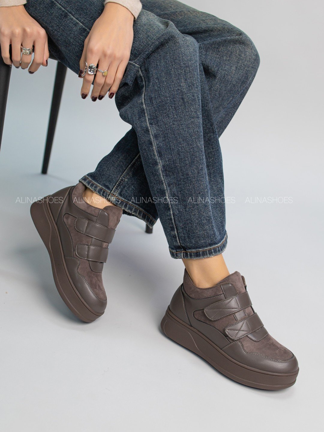 Кроссовки alinashoes коричневый купить,NaN