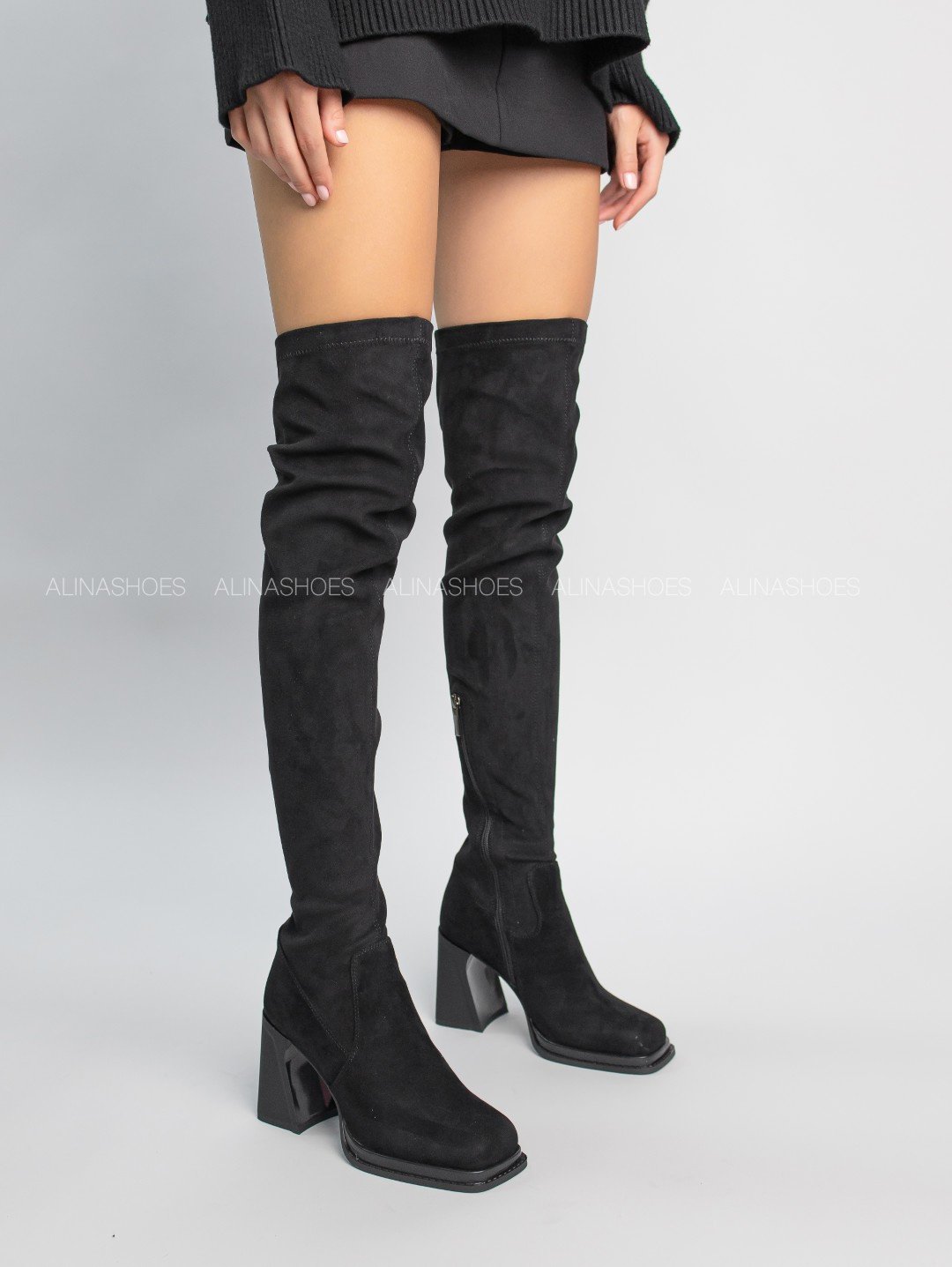 Ботфорты alinashoes black 39 купить,NaN