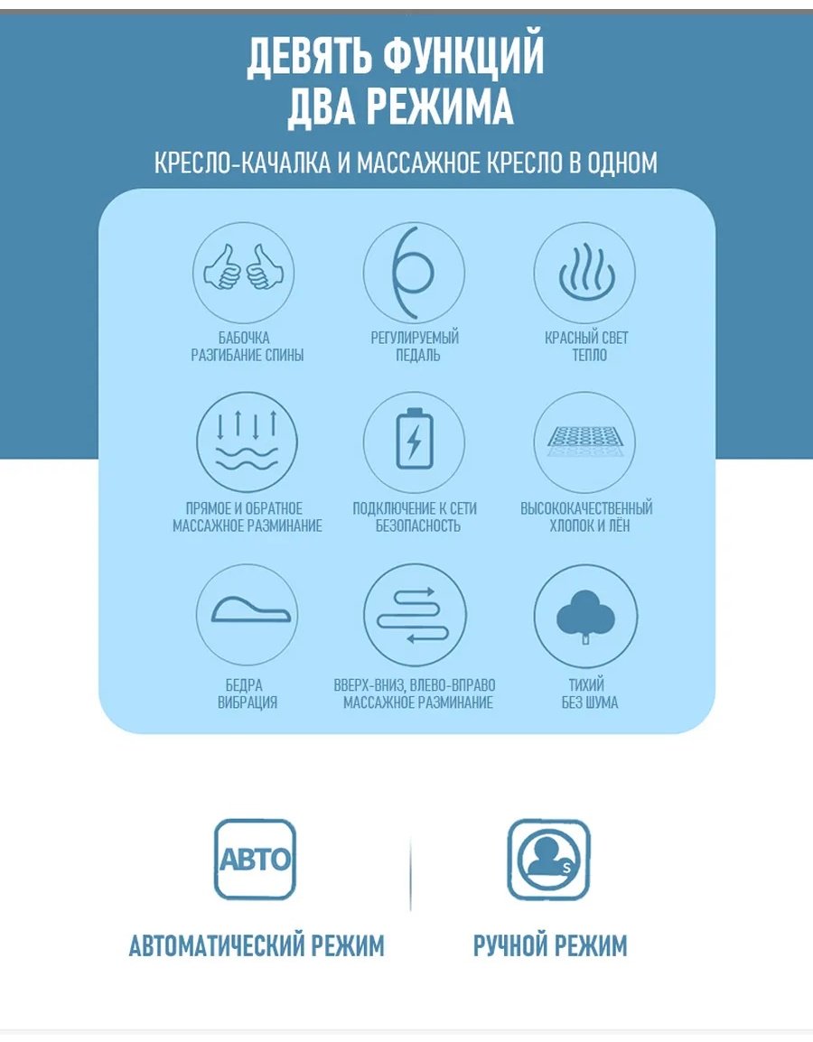 Массажер 2buy.kz МК-0010 стул 3D-массаж, вибрационный, разминающий, разогревающий купить,NaN