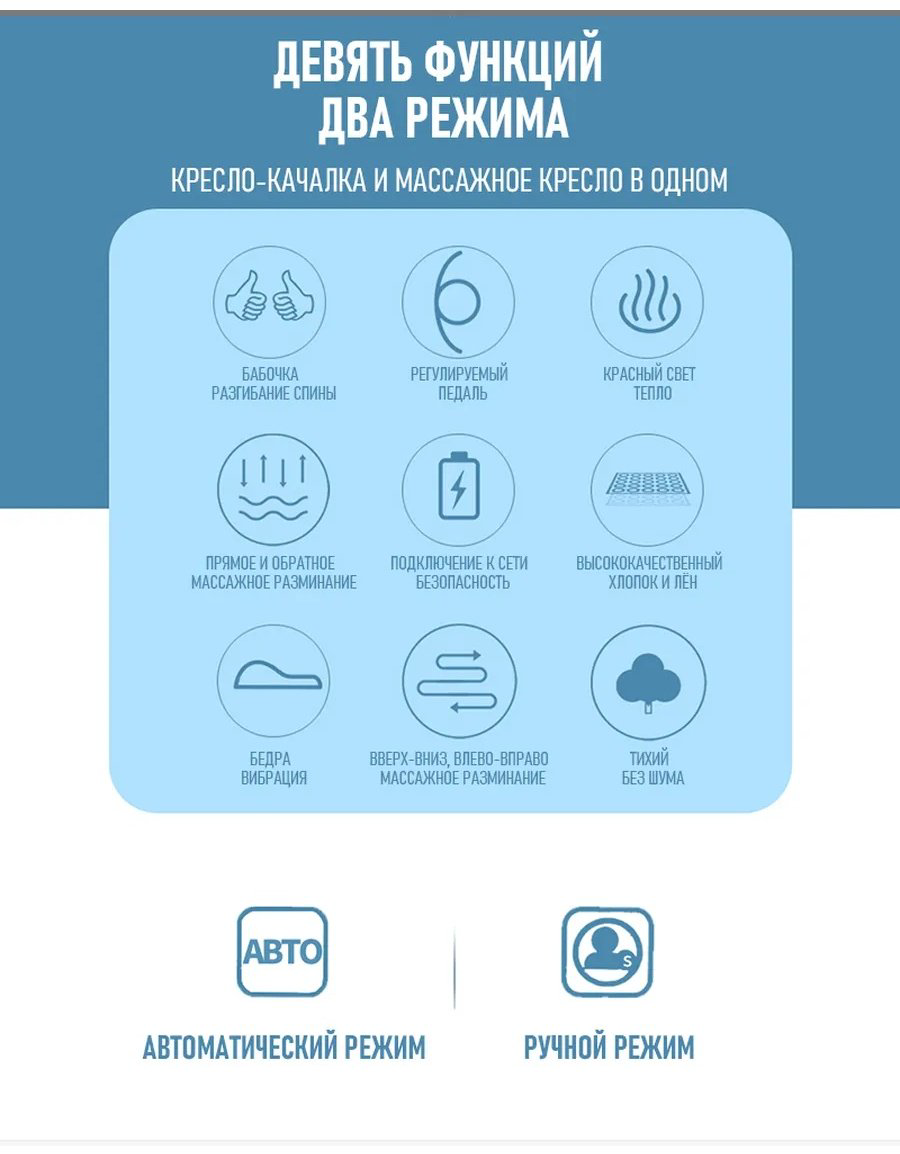 Массажер 2buy.kz МК-0010 стул 3D-массаж, вибрационный, разминающий, разогревающий купить,NaN