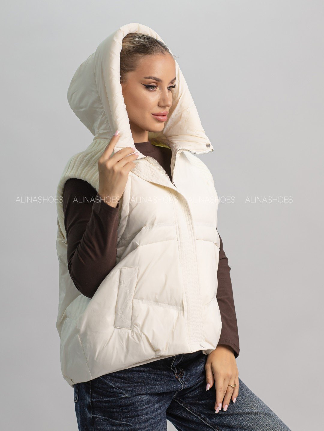 Жилет alinashoes айвори купить,NaN