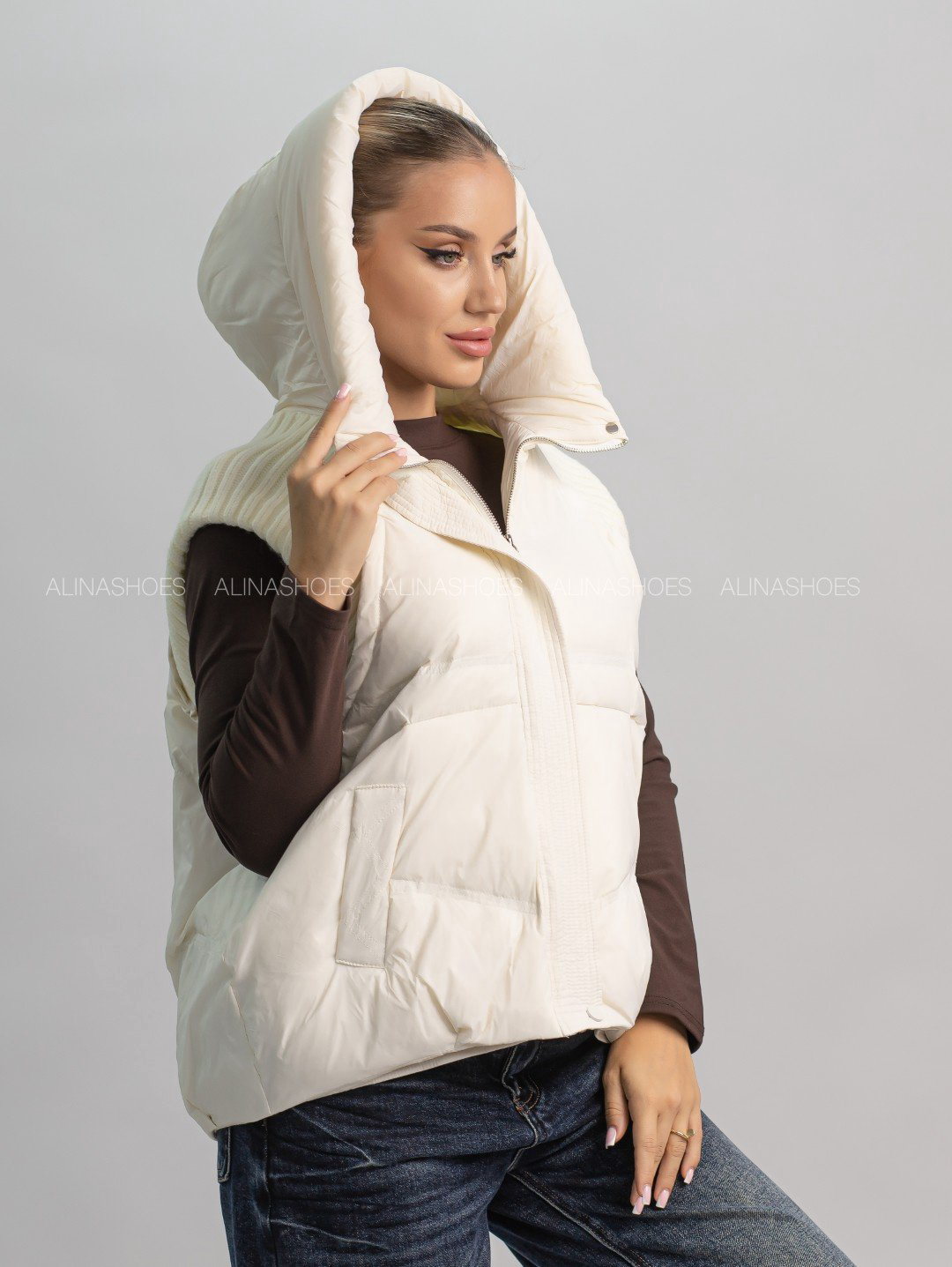 Жилет alinashoes айвори купить,NaN