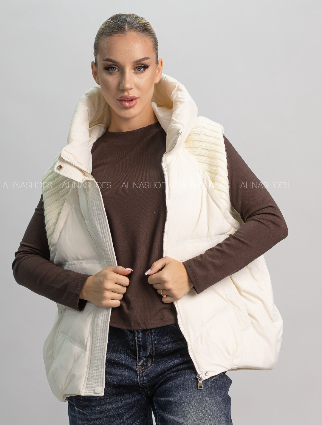 Жилет alinashoes айвори купить,NaN
