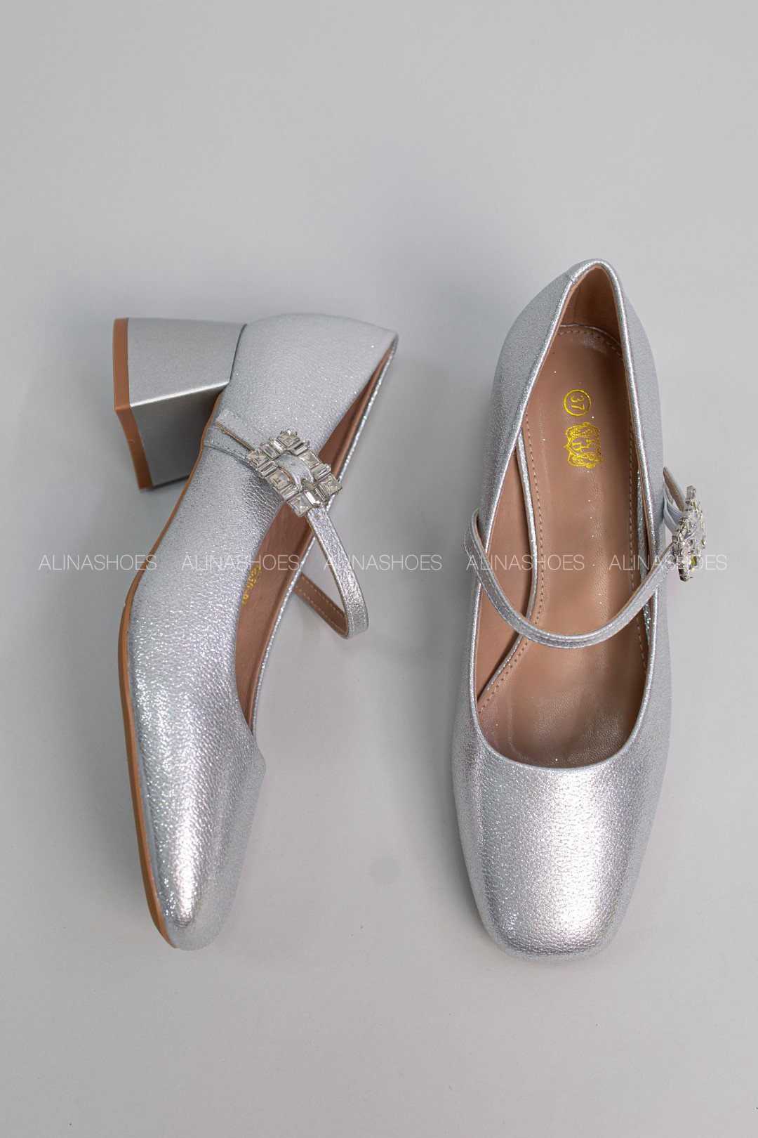 Туфли alinashoes silver 35 купить,NaN