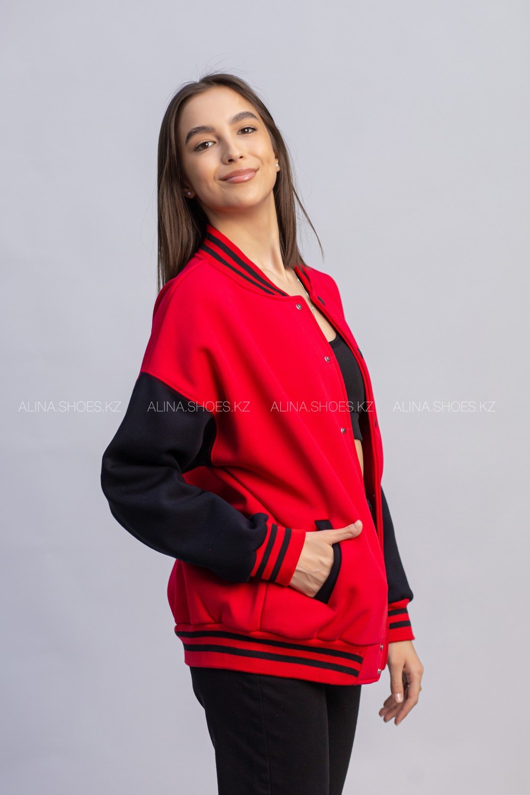 Бомбер alinashoes красный купить,NaN