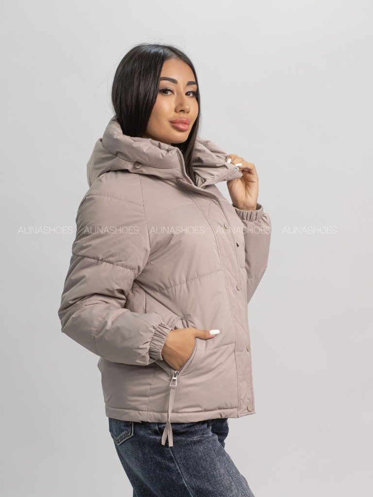 Демисезонная куртка alinashoes темно-бежевый купить,NaN