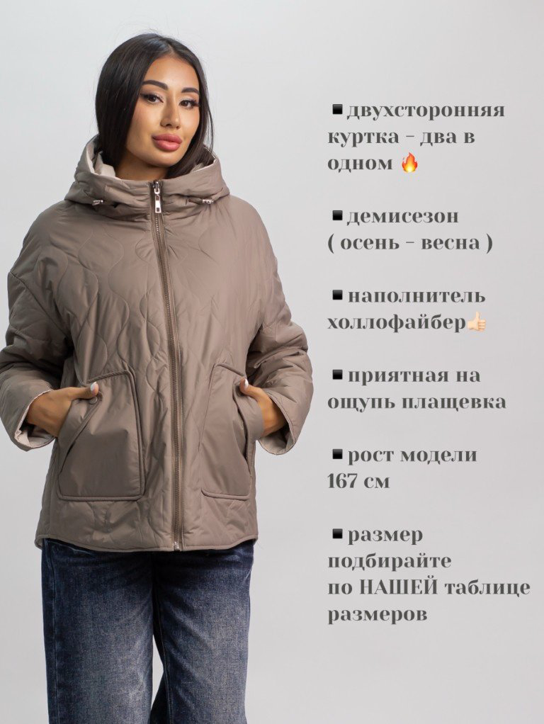 Демисезонная куртка alinashoes коричневый купить,NaN