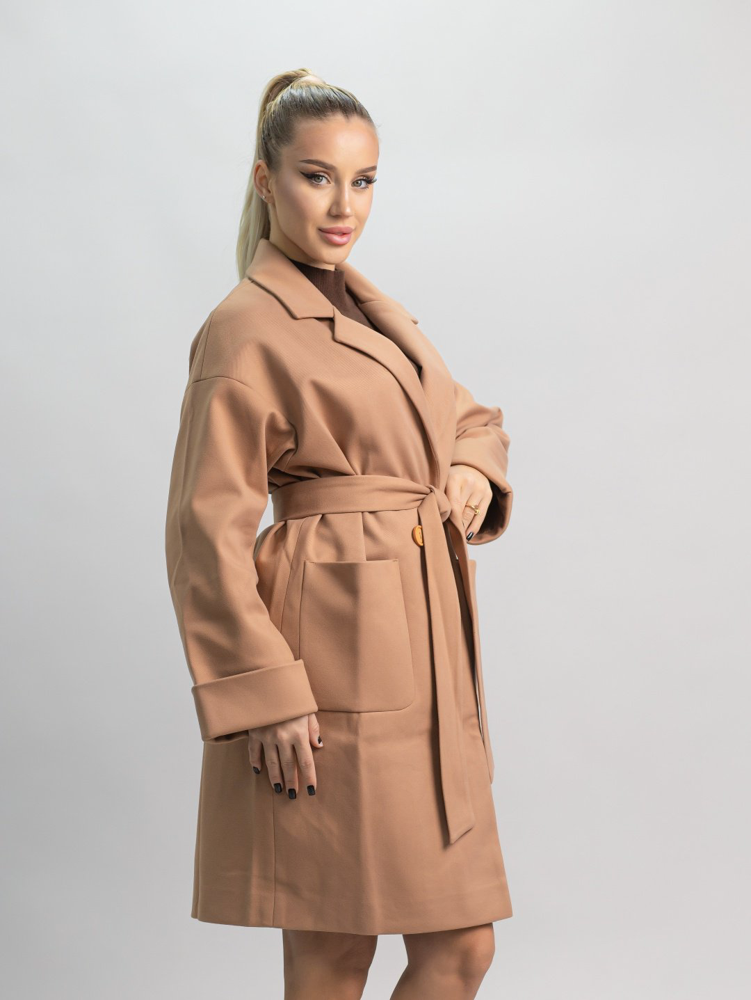 Пальто alinashoes коричневый купить,NaN