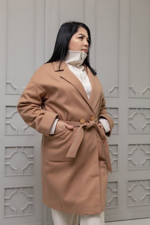 Пальто alinashoes коричневый купить,NaN