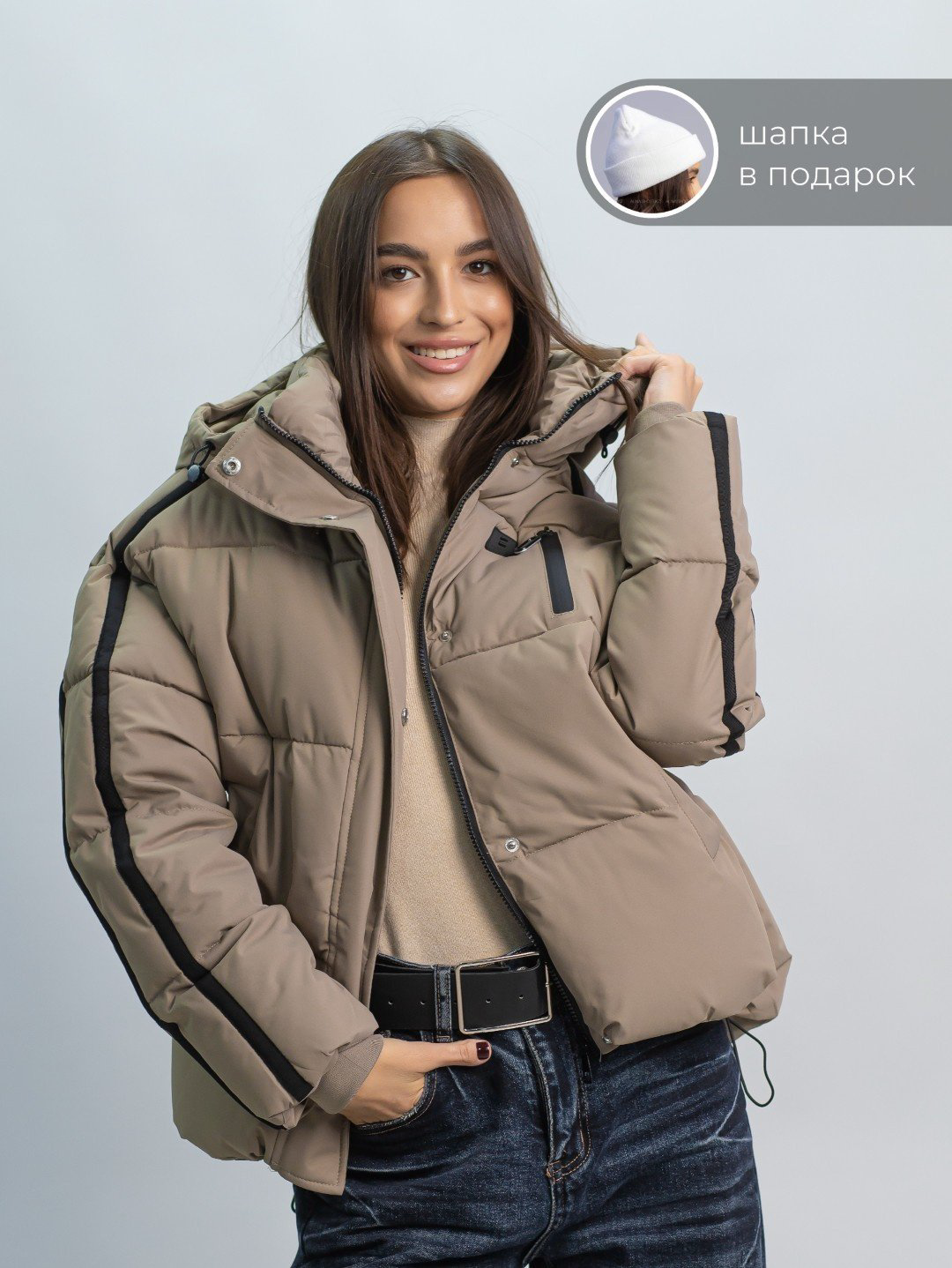 Зимняя куртка alinashoes коричневый купить,NaN
