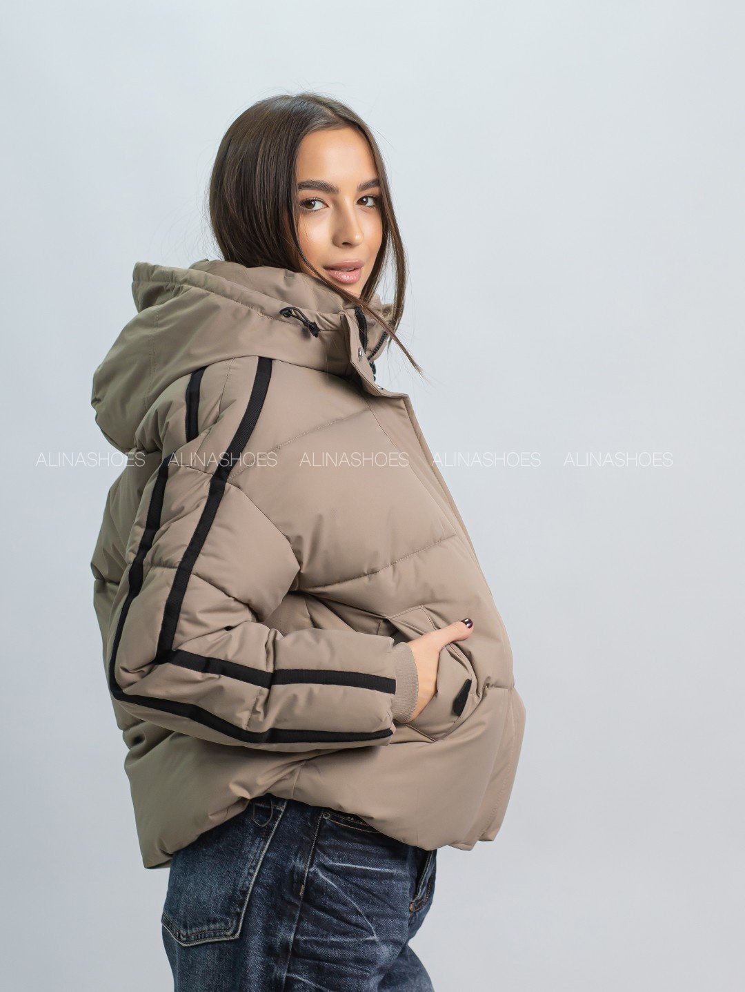 Зимняя куртка alinashoes коричневый купить,NaN