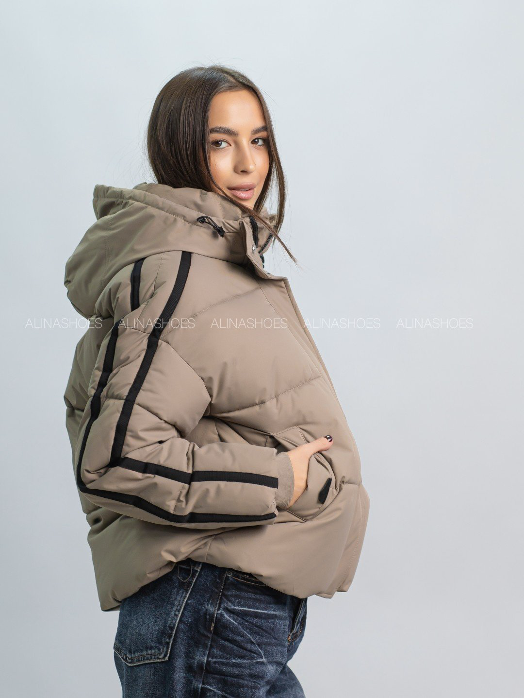 Зимняя куртка alinashoes коричневый купить,NaN