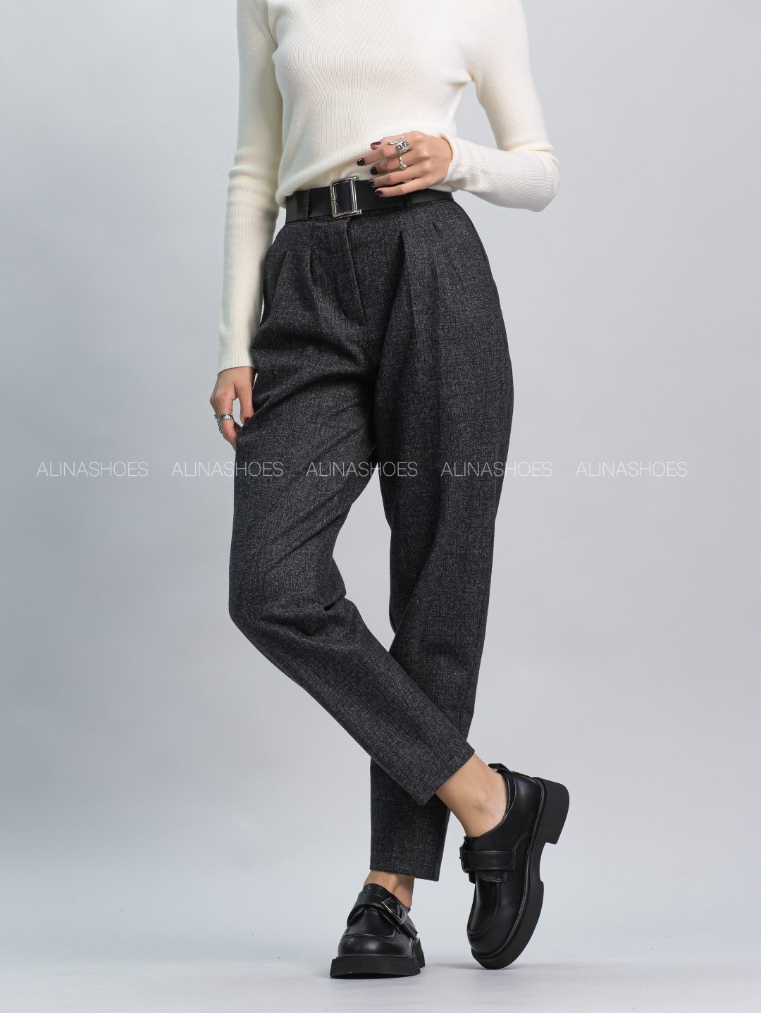 Повседневные брюки alinashoes серый купить,NaN