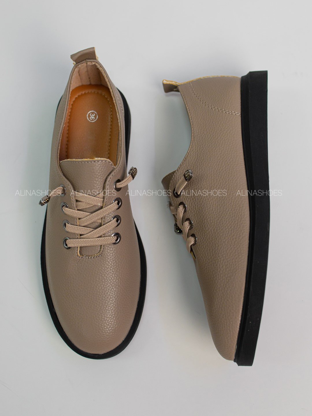 Лоферы alinashoes beige 38 купить,NaN