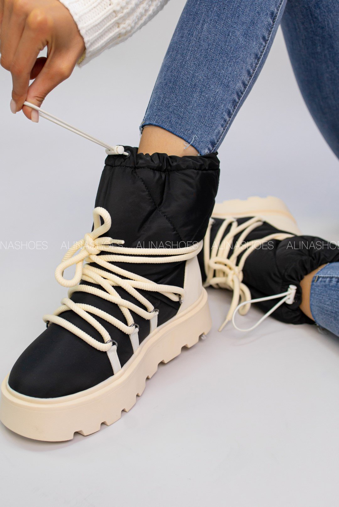 Дутики alinashoes черный купить,NaN