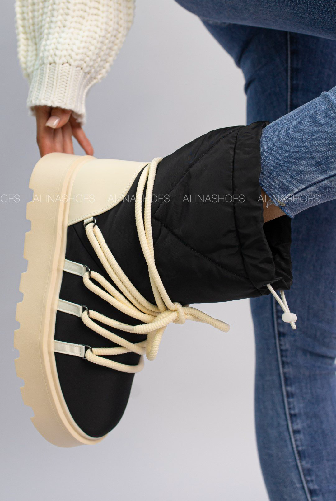 Дутики alinashoes черный купить,NaN