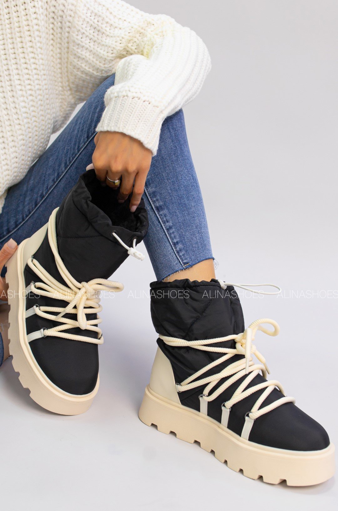 Дутики alinashoes черный купить,NaN